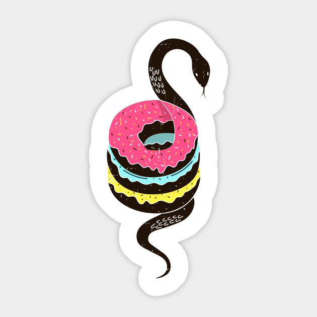 Snake Donut Sticker by diardo